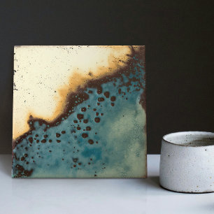 Decoração de Parede Abstrata em Tom de Terra Marmo