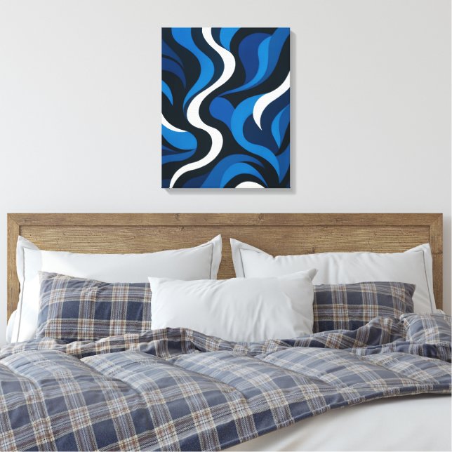 Decoração de parede azul artística (Insitu(Quarto))