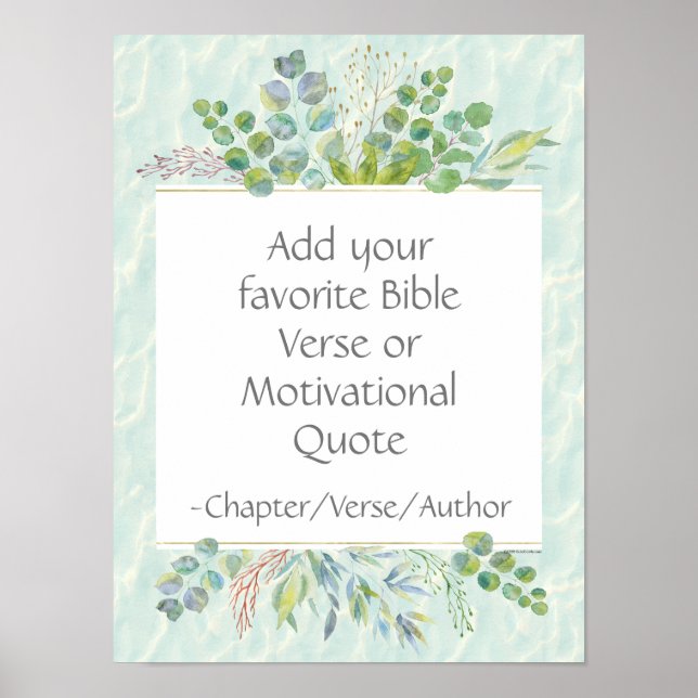 Decoração de Parede com Versículo Bíblico Personal (Frente)