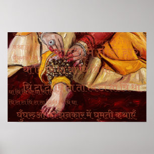 Decoração de Parede Dança Kathak Indiana Arte Cult