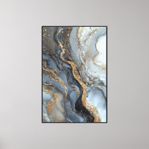 Decoração de Parede de Arte Fluida Abstrata Elegan