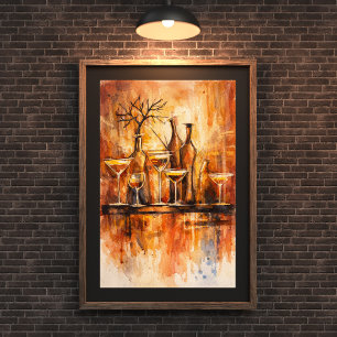 Decoração de Parede de Arte Rústica Moderna em Aqu