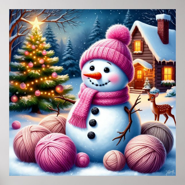 Decoração de Parede de Boneco de Neve de Natal par (Frente)