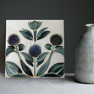 Decoração de parede de cardo Art Deco Arte Nouveau