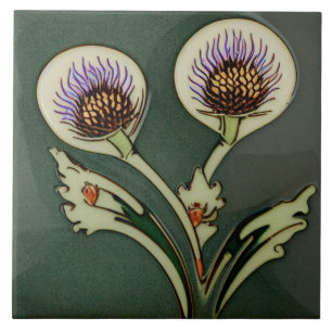 Decoração de parede de cardo Art Deco Arte Nouveau