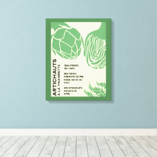 Decoração de Parede de Cozinha Alcachofra Arte par