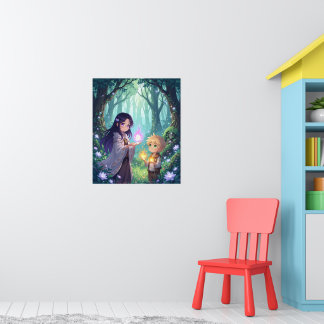 Decoração de Parede de Desenho Animado Vibrante pa