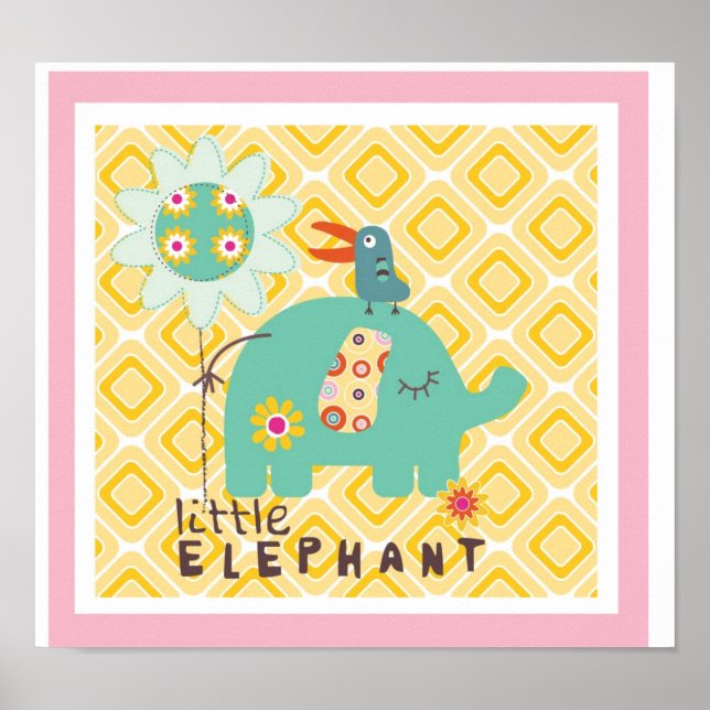 decoração de parede de elefante pequeno (Frente)