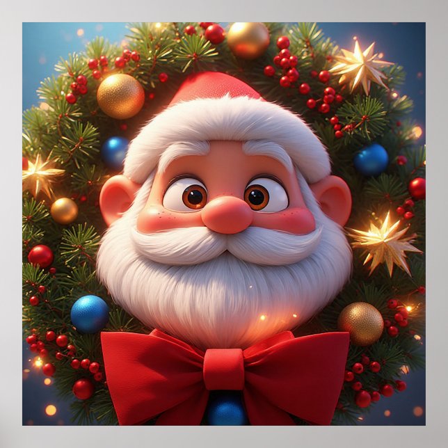 Decoração de parede de Natal do Papai Noel de dese (Frente)