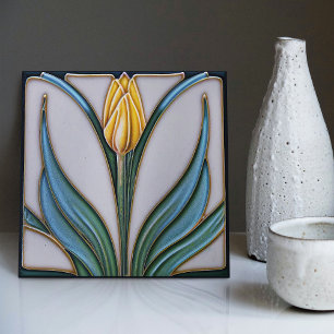 Decoração de parede de tulipa amarela Arte Nova Ar