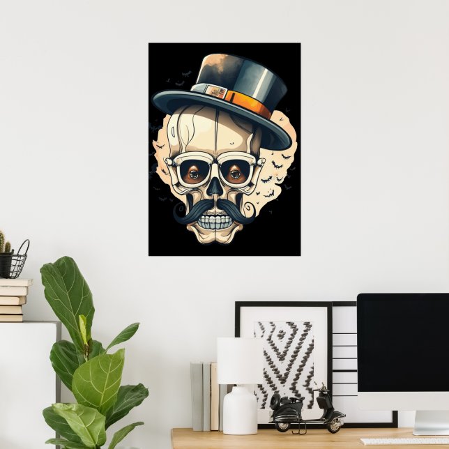 Decoração de parede do Poster de Skeleton (Escritório em casa)