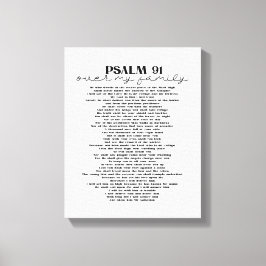Decoração de Parede do Salmo 91 Sobre Sua Família