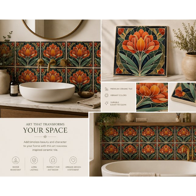 Decoração de parede floral abstrata Art Deco Macki (Criador carregado)