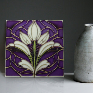 Decoração de parede floral Art Deco Arte Nouveau C