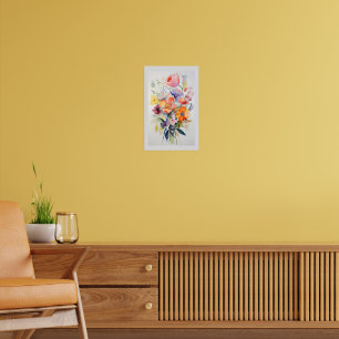 Decoração de Parede Floral Contemporânea Arte # 1
