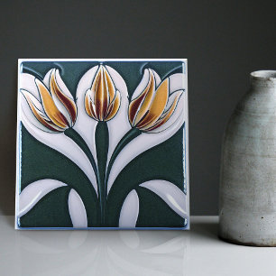 Decoração de parede floral tulipa Art Déco Art Nou