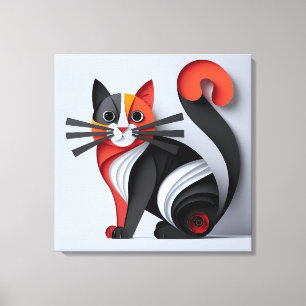 Decoração de Parede Gato Elegante