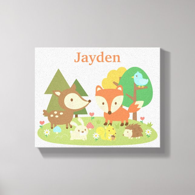 Decoração de Parede Infantil de Animais da Florest (Frente)