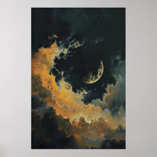 Decoração de Parede Lua e Estrelas Celestiais, Cre