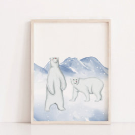 Decoração de Parede para Berçário de Urso Polar de