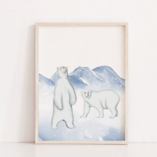 Decoração de Parede para Berçário de Urso Polar de