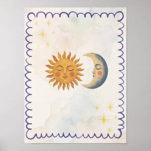Decoração de parede Sol e Lua