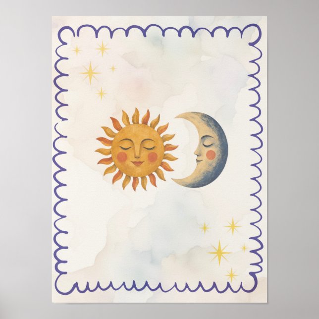 Decoração de parede Sol e Lua (Frente)