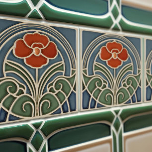 Decoração de Parede Tulipa Vermelha Art Nouveau Ar