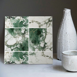 Decoração de Parede Verde Esmeralda Mosaico Chic M