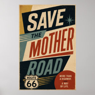 decoração de parede vintage da rota 66 Salve Mothe