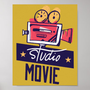 Decoração de Poster de Câmera de Estúdio de Cinema