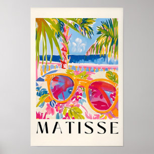 Decoração de Praia, Poster de Óculos de Sol, Arte
