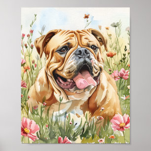 Decoração de Wall Art Imprimível do Bulldog Poster