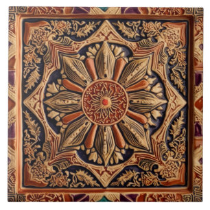 Decoração do bege castanho-do-mosaico