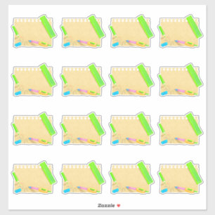 Decoração do Escrevendo do Scrapbook com Etiquetas
