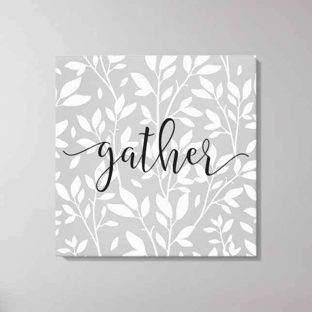 Decoração do Farmhouse Floral Negro e Branco (Frente)