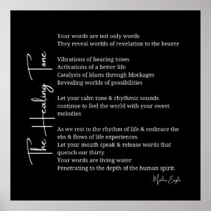 Decoração do poema sonoro poster de parede