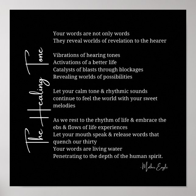 Decoração do poema sonoro poster de parede (Frente)