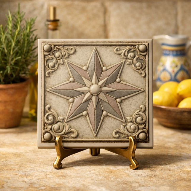 Decoração Estrela Neutra Mediterrânea Tuscan (Criador carregado)
