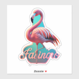Decoração Flamingo com adesivos Whimsical