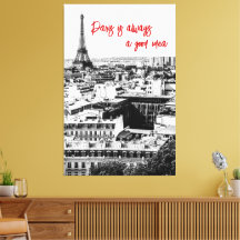 Decoração fotográfica em preto e branco em Paris c