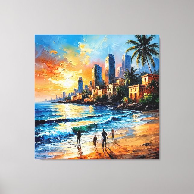 🌅 Decoração Moderna para Casa com Pôr do Sol na C (Frente)