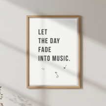 Decoração para uma Noite Tranquila. Poster Minimal