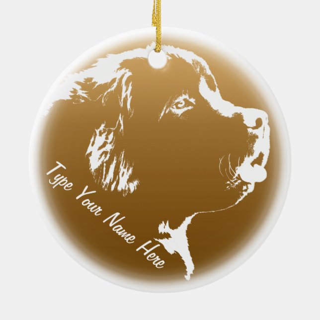 Decoração Personalizada de Cão em Ornamento de Ter (Traseira)