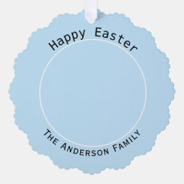 Decoração Personalizada de Fotos felz pascoa Azul