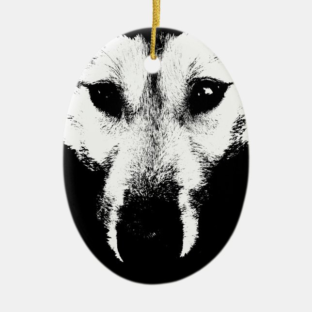 Decoração Personalizada do Lobo pelo Ornamento Wol (Frente)