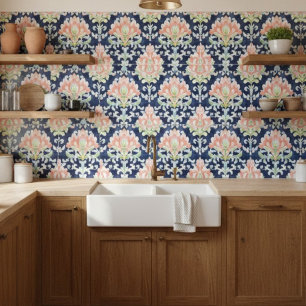 Decoração verde do Marinho do Damasco para Cores A