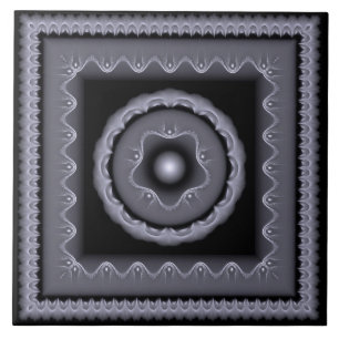 decoração visionária fractal cinza