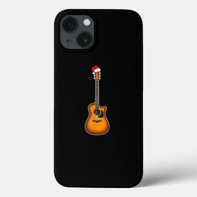 Decorações de Natal do Guitar Santa Hat (Verso)