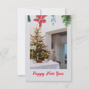 Decorações de Natal Vermelhas foto Cartão de Natal